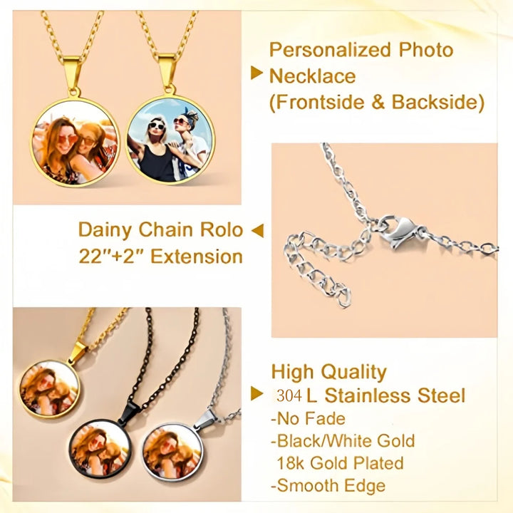 Personalized Necklace with Photo and Engraving – A Memorable Gift