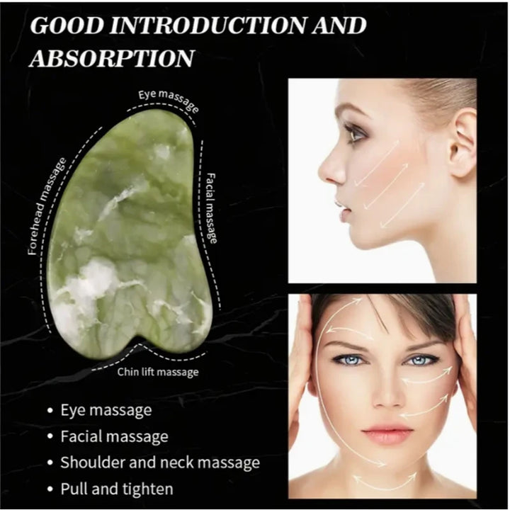 Natural Jade Roller and Gua Sha Tool – Facial Massage