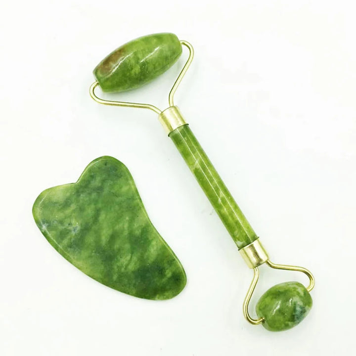 Natural Jade Roller and Gua Sha Tool – Facial Massage