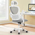 Ergonomic Office Chair with Mesh Backrest – Flip-Up Armrests, Adjustable Headrest, and Lumbar Support for Home Office Comfort