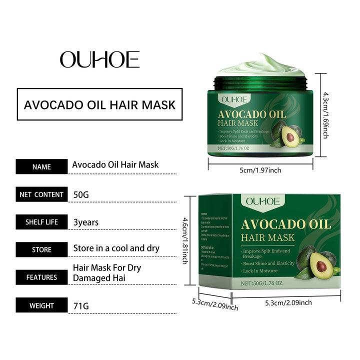 Ouhoe 100ml Ginseng Hair Growth Spray Repair Dry Frizzy Hair Oil Avocado Moisturize Hair Mask Nourish Scalp  Anti Hair Loss Mist