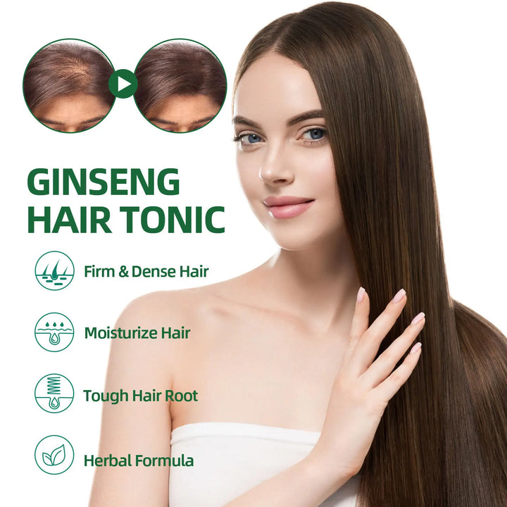 Ouhoe 100ml Ginseng Hair Growth Spray Repair Dry Frizzy Hair Oil Avocado Moisturize Hair Mask Nourish Scalp  Anti Hair Loss Mist