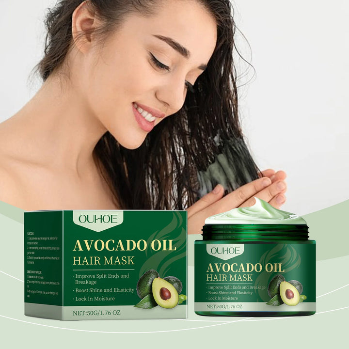 Ouhoe 100ml Ginseng Hair Growth Spray Repair Dry Frizzy Hair Oil Avocado Moisturize Hair Mask Nourish Scalp  Anti Hair Loss Mist