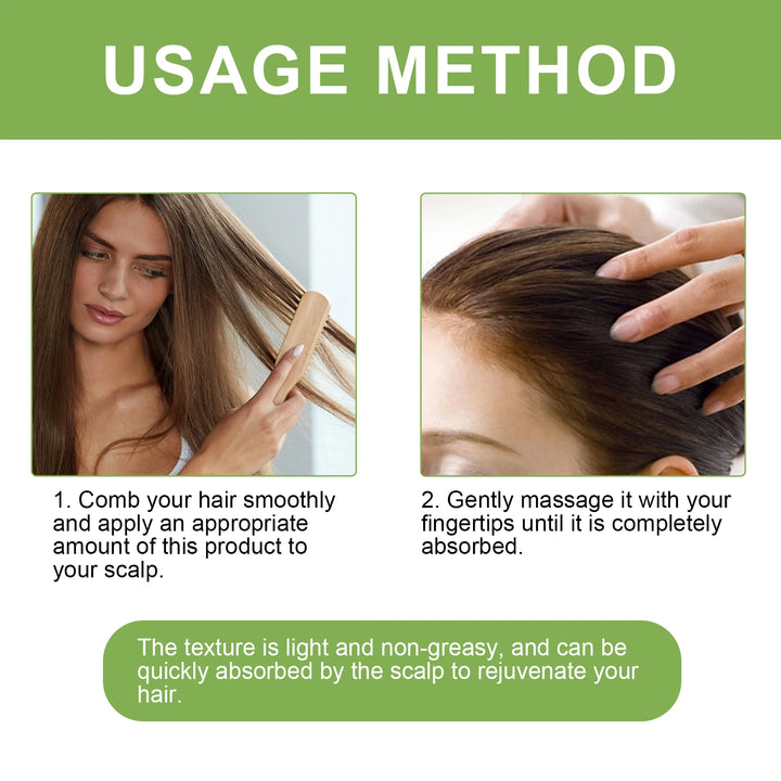 Ouhoe 100ml Ginseng Hair Growth Spray Repair Dry Frizzy Hair Oil Avocado Moisturize Hair Mask Nourish Scalp  Anti Hair Loss Mist