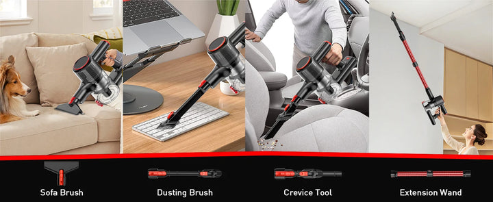 SUXIANGVAC Cordless Handheld Vacuum Cleaner – 1400W with HEPA Filter and LCD Display