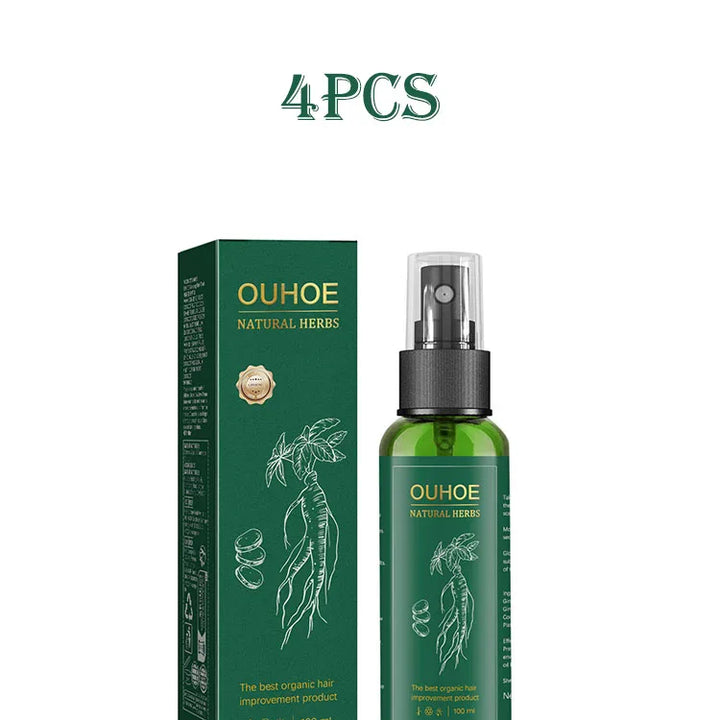 Ouhoe 100ml Ginseng Hair Growth Spray Repair Dry Frizzy Hair Oil Avocado Moisturize Hair Mask Nourish Scalp  Anti Hair Loss Mist