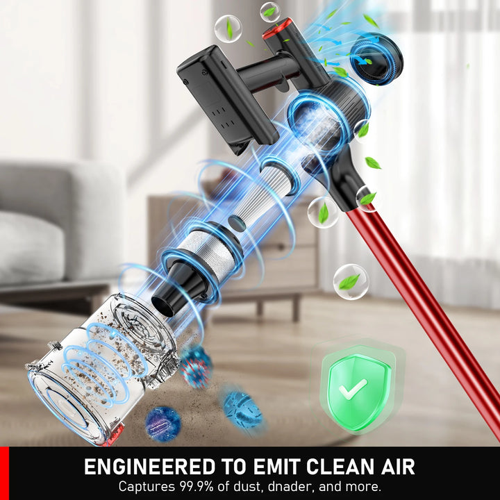 SUXIANGVAC Cordless Handheld Vacuum Cleaner – 1400W with HEPA Filter and LCD Display