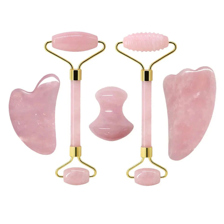 Facial Massage Kit – Rose Quartz Roller & Gua Sha