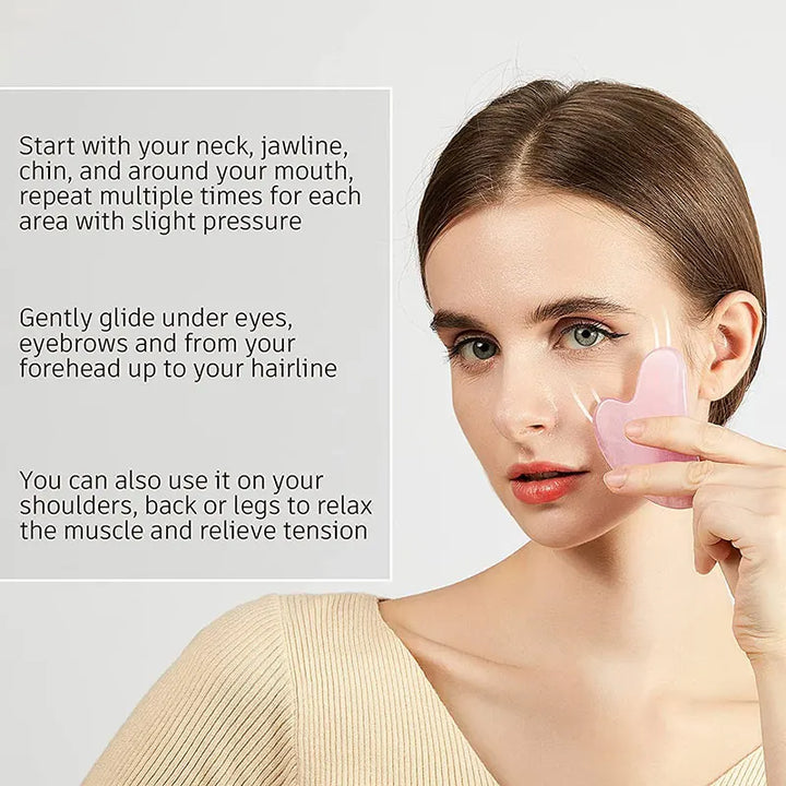 Facial Massage Kit – Rose Quartz Roller & Gua Sha
