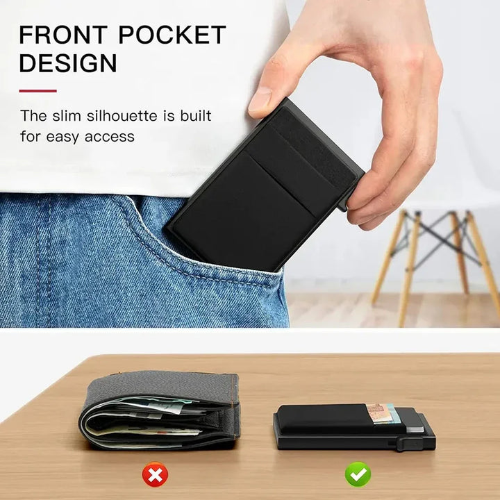 Men's Metal Card Holder – Business Style Slim RFID Wallet