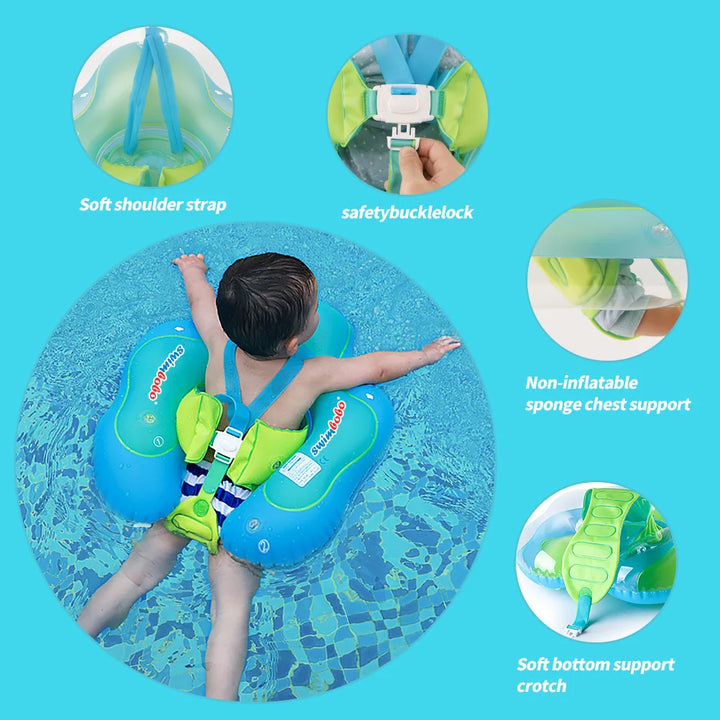 Baby Swimming Float With Canopy Inflatable Infant Ring Kids Pool Accessories Circle Bathing Summer Toys