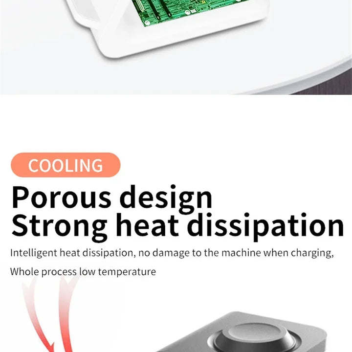 VIKEFON 30W Wireless Charger for iPhone – Type-C, Stand & Cable