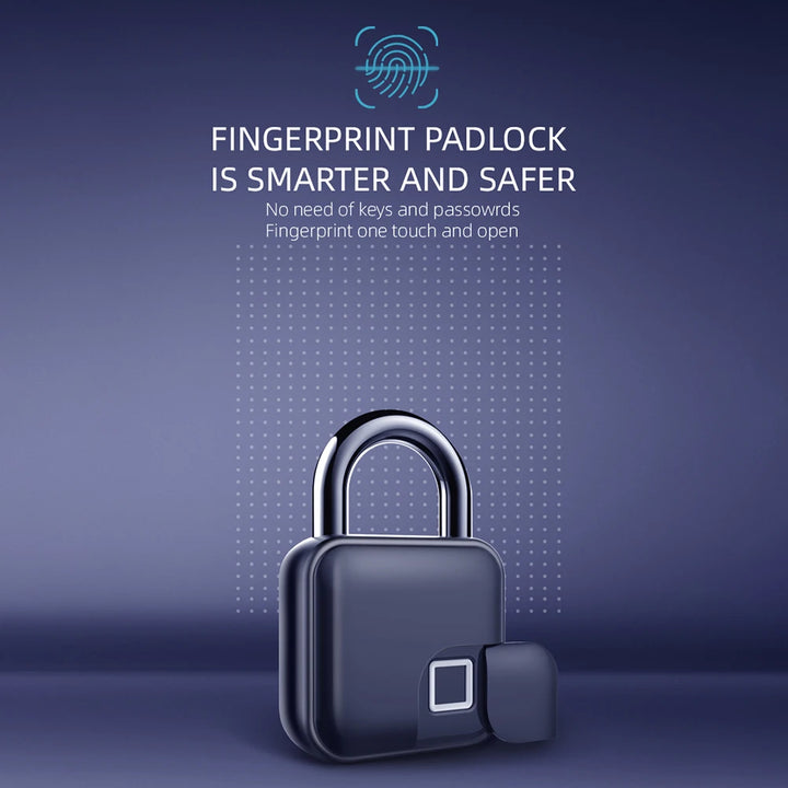 Tuya Smart Fingerprint Padlock – Rechargeable & Waterproof