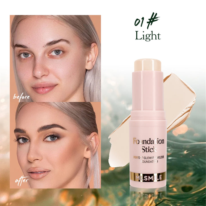 Foundation Stick - Matte Finish, Blendable Cream Formula with Natural Glow, Long-Lasting, Waterproof, Easy-to-Use Makeup