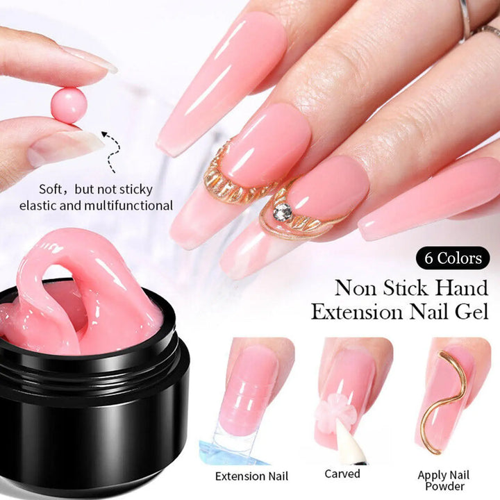 5ML Solid Builder Gel For Nails Hard Gel Extension Builder Nail Gel,Non-Sticky 3D Sculpture Diy Nail Poly Art Gel New