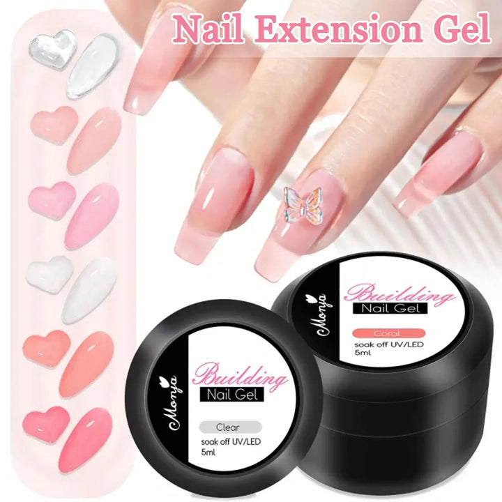 5ML Solid Builder Gel For Nails Hard Gel Extension Builder Nail Gel,Non-Sticky 3D Sculpture Diy Nail Poly Art Gel New