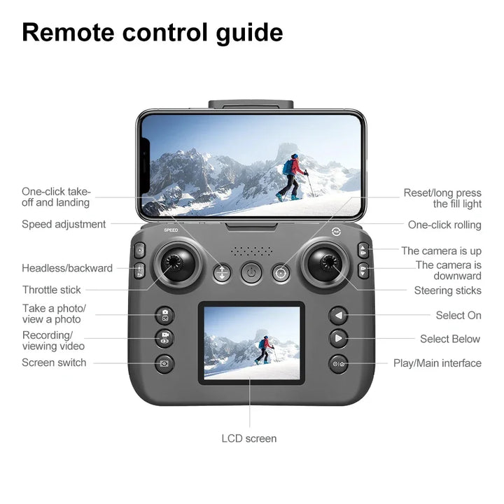 Xiaomi V666 MINI Drone 4K Professional WIFI 5G Dron Obstacle Avoidance Brushless Altitude Headless Mode RC Quadcopter FPV Toys