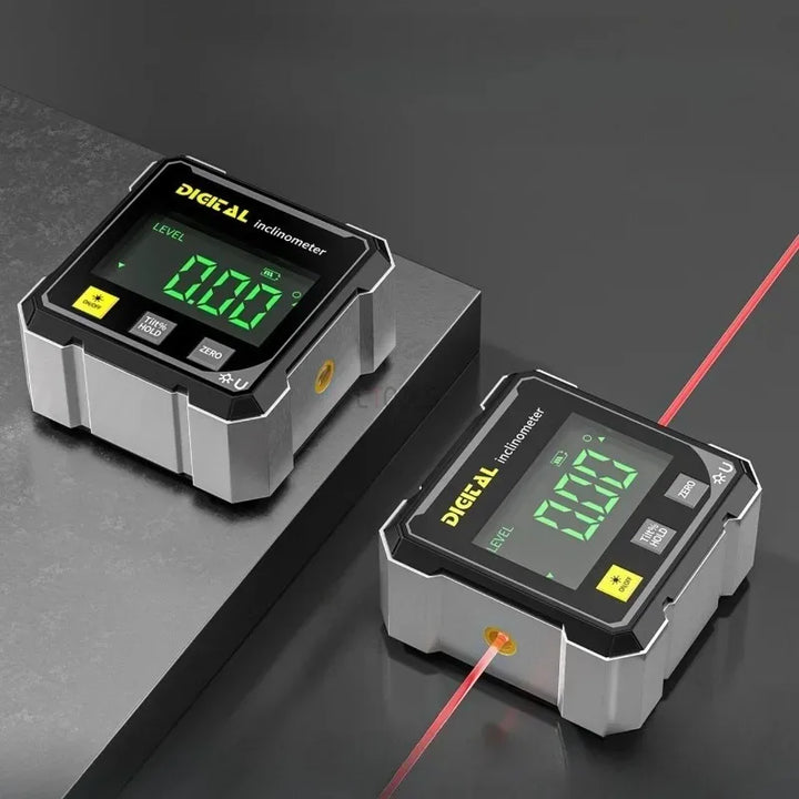 Rechargable Magnetic Digital Laser Inclinometer Multifunctional Electronic Digital Protractor Slope Horizontal Measuring Tools