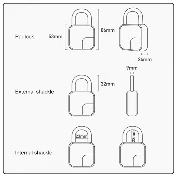 Tuya Smart Fingerprint Padlock – Rechargeable & Waterproof