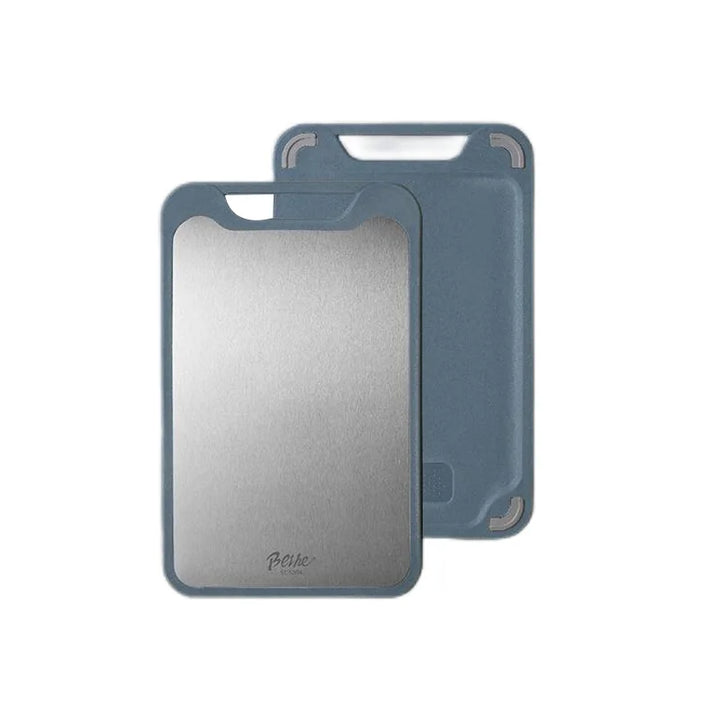 Double-Sided Cutting Board – Stainless Steel and Plastic, Multifunctional for Meats, Vegetables, and Fruits