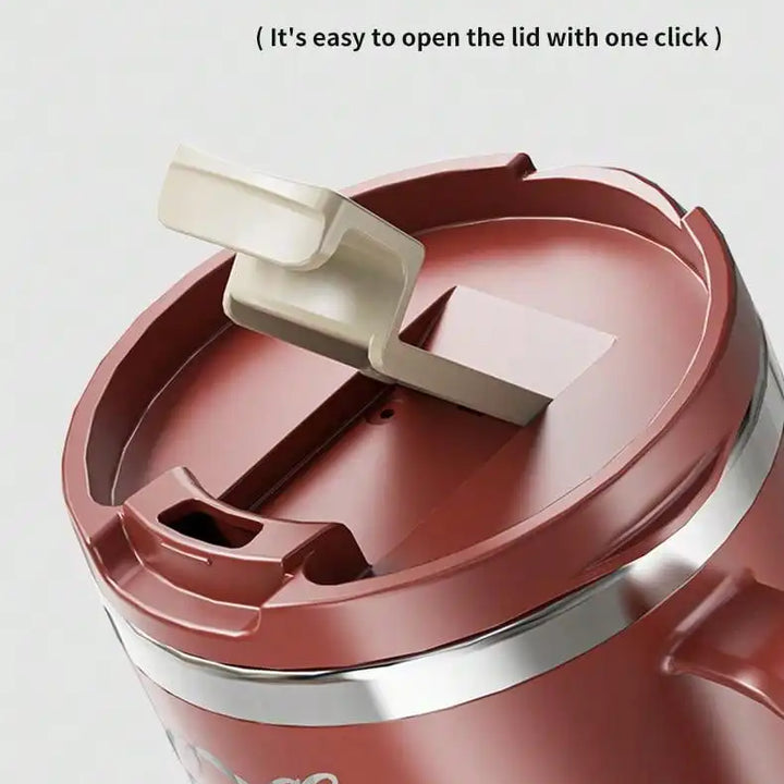 400/480ml Stainless Steel Thermal Cup with Lid and Handle – WORTHBUY