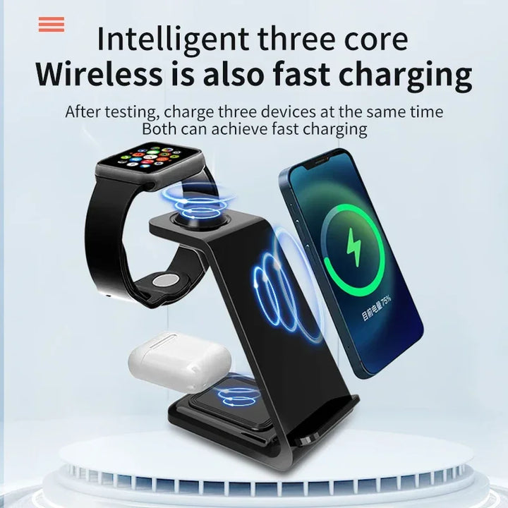 VIKEFON 30W Wireless Charger for iPhone – Type-C, Stand & Cable