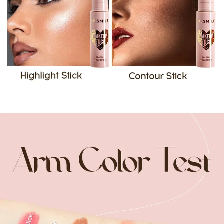 Face Makeup Set Portable Travel Size Lip Mud Mascara Blush Eyeliner Eyeshadow Contour Stick Highlighter Foundation Eyebrow Pen