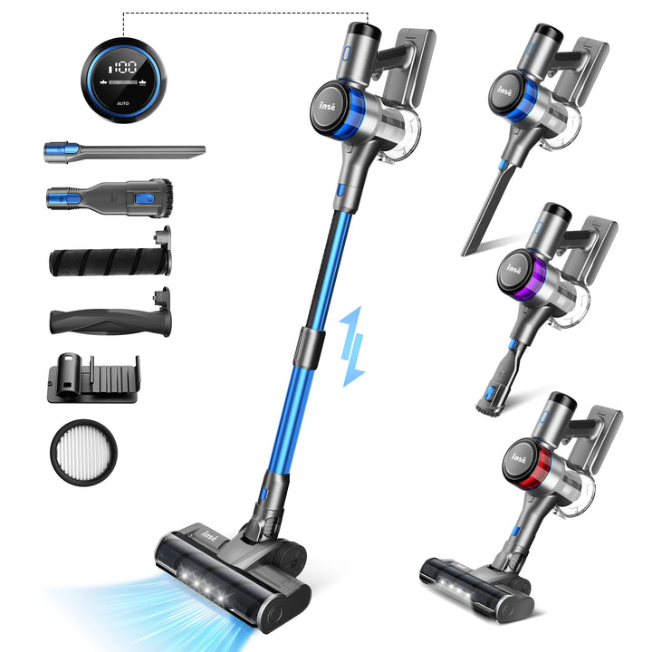INSE 400W Cordless Handheld Vacuum Cleaner – 1–2L with Crevice Nozzle