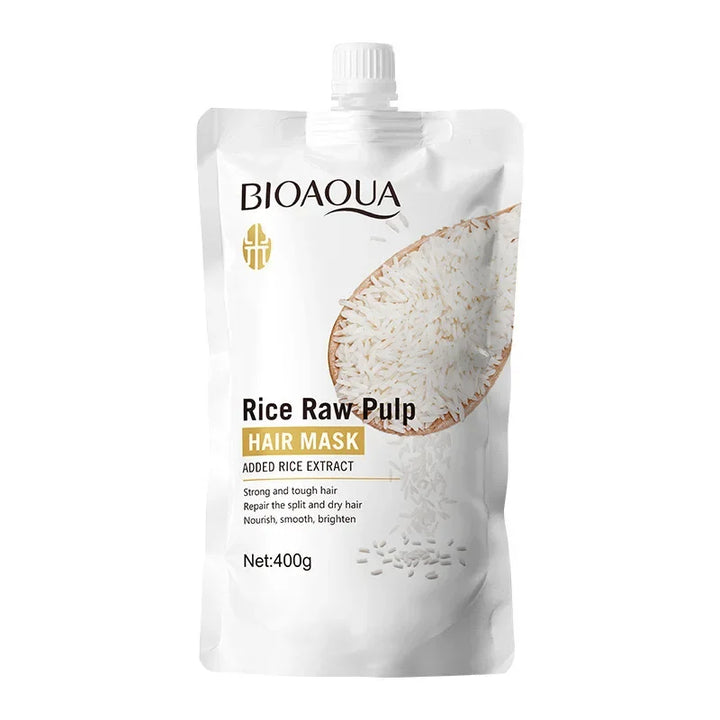 Rice Moisturizing Nourish Hair Scalp Care 400g Magical Keratin Hair Mask 5 Seconds Repair Damaged Frizzy Hair Soft Smooth Shiny