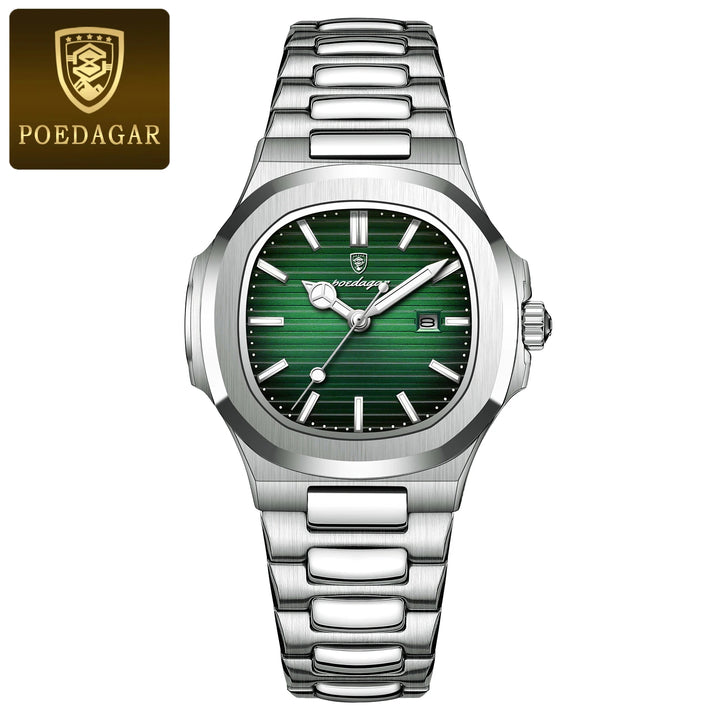 POEDAGAR Luxury Casual Quartz Watch | Waterproof, Luminous Hands, Stainless Steel Band