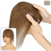 S-noilite 8x11cm Human Hair Toppers Hand-woven Single Knot Women Topper Natural Hair Wigs With Bangs Center Part Lace Hairpiece
