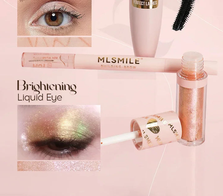Face Makeup Set Portable Travel Size Lip Mud Mascara Blush Eyeliner Eyeshadow Contour Stick Highlighter Foundation Eyebrow Pen