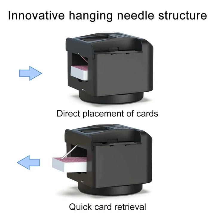 2-in-1 Automatic Card Shuffler with 360° Rotation