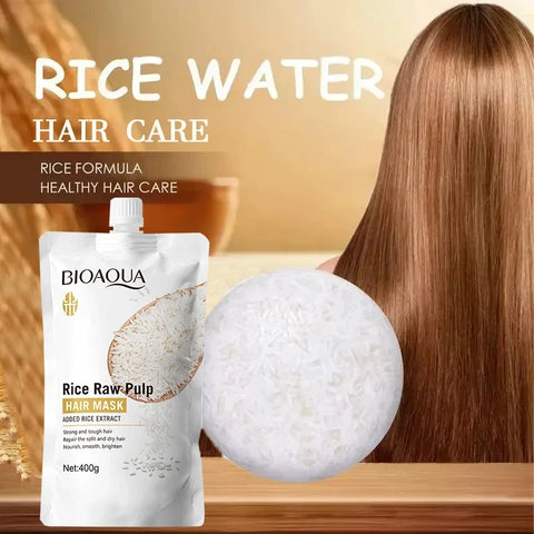 Rice Moisturizing Nourish Hair Scalp Care 400g Magical Keratin Hair Mask 5 Seconds Repair Damaged Frizzy Hair Soft Smooth Shiny