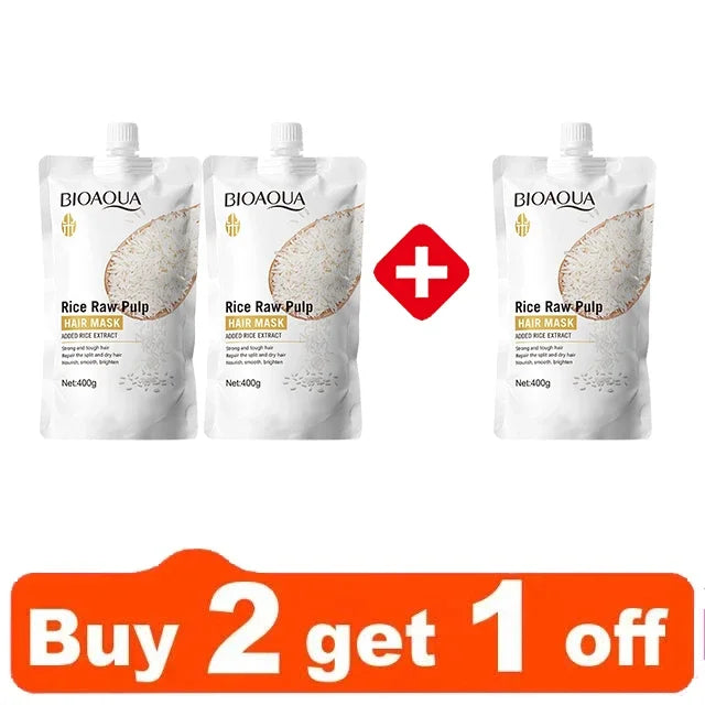 Rice Moisturizing Nourish Hair Scalp Care 400g Magical Keratin Hair Mask 5 Seconds Repair Damaged Frizzy Hair Soft Smooth Shiny