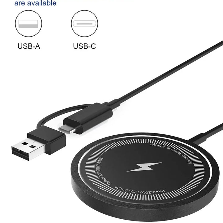 VIKEFON 30W Magnetic Wireless Charger – iPhone, Type-C