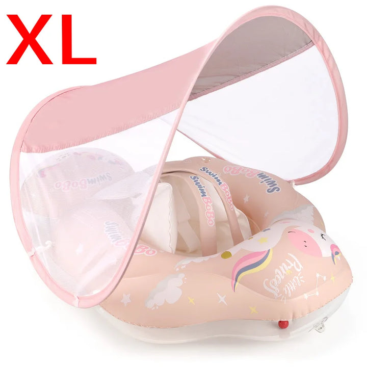 Baby Swimming Float With Canopy Inflatable Infant Ring Kids Pool Accessories Circle Bathing Summer Toys