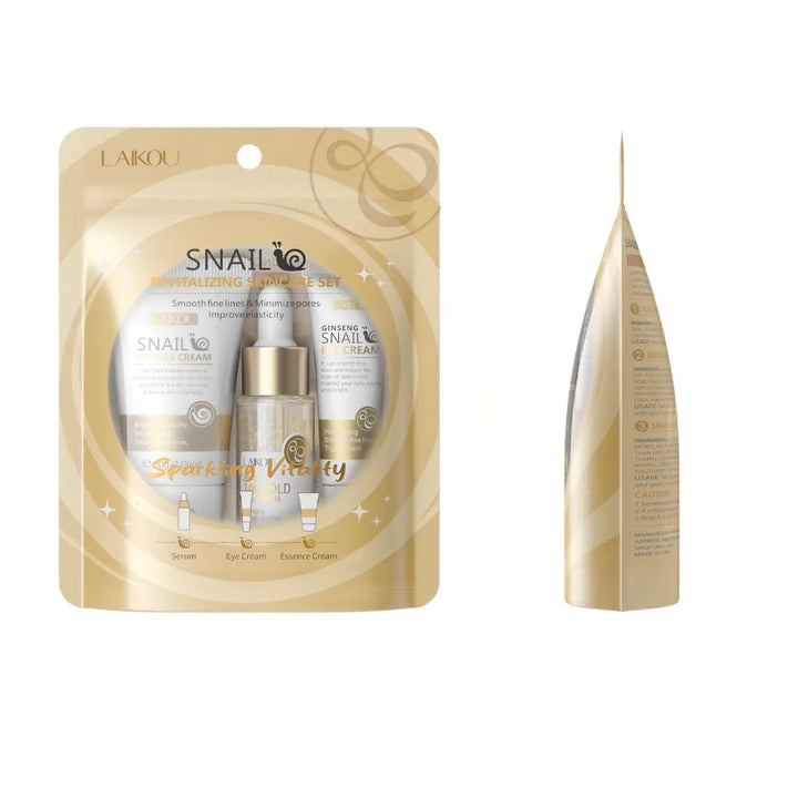 LAIKOU Revitalizing Skincare Set – Snail Moisturizing Cream | Unisex | Face Use | 3-Year Shelf Life