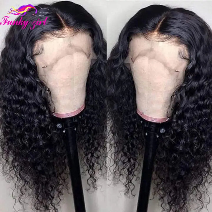 Water Wave Human Hair Wigs Brazilian Curly Lace Front Wig For Women 200% Density Remy Hair 13x4 13x6 Lace Frontal Deep Wave Wig