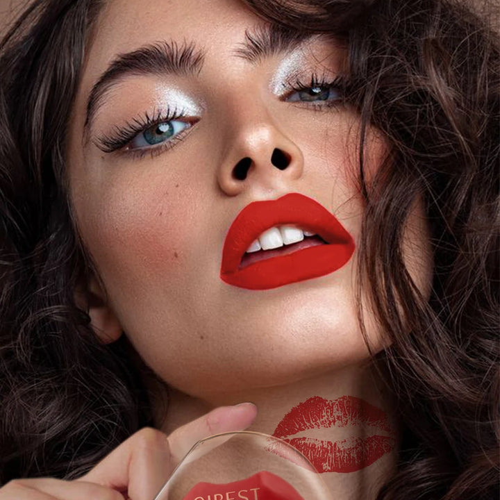 Lip-shaped lipstick seal Sip into makeup lazy blush lipstick Matte makeup effect Moisturizing lip gloss Waterproof non-stick cup