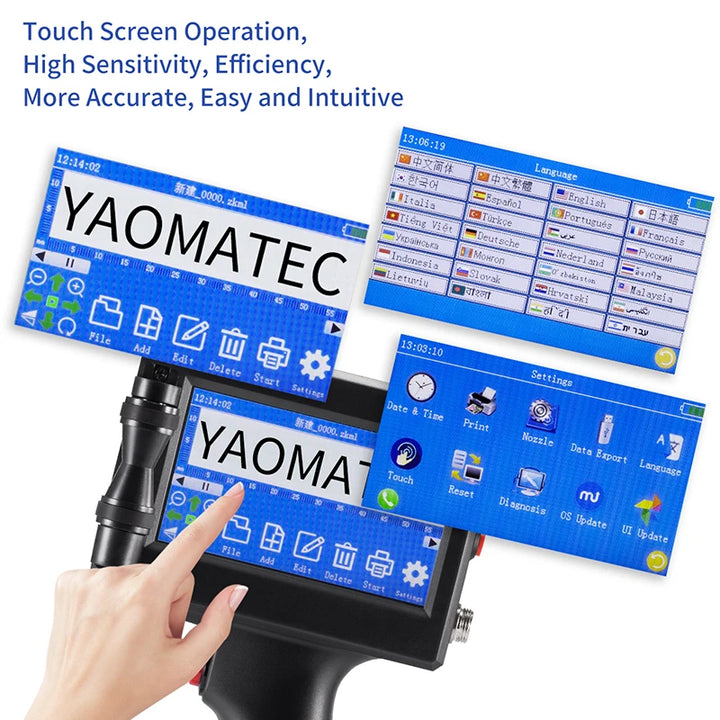 S1730/1750  28 language date number logo expiry date label plastic carton hand jet handheld thermal inkjet printer