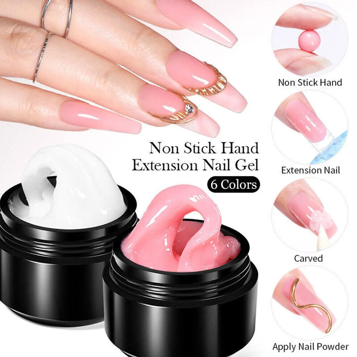 5ML Solid Builder Gel For Nails Hard Gel Extension Builder Nail Gel,Non-Sticky 3D Sculpture Diy Nail Poly Art Gel New