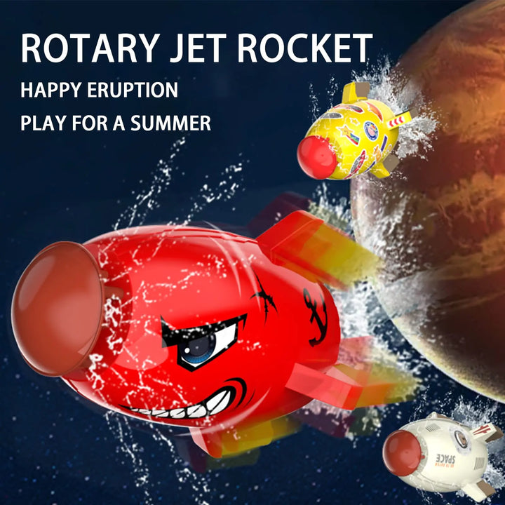 Cartoon Rocket Launcher Water Pressure Lift Sprinkler Ejection Lawn Waterfall Spray Game Summer Outdoor Interactive Toy