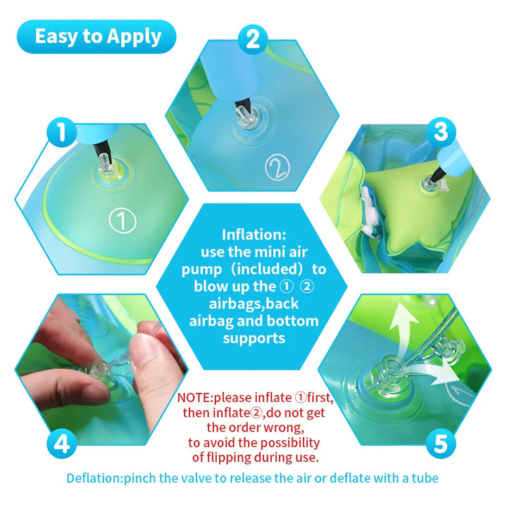 Baby Swimming Float With Canopy Inflatable Infant Ring Kids Pool Accessories Circle Bathing Summer Toys