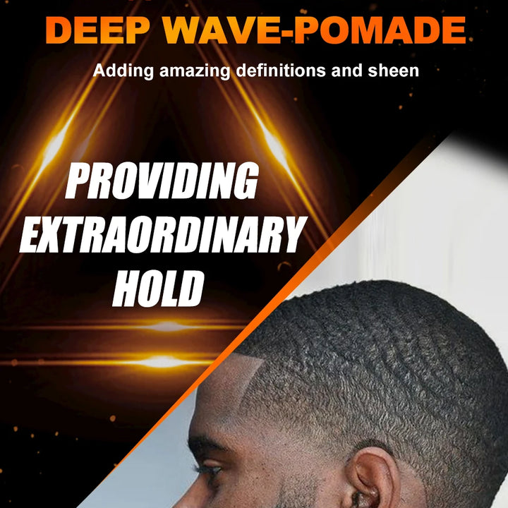 Deep Wave Control Pomade Shampoo Kit Biotin Prevent Hair Loss Edge Control Gel Sport Strong Hold Wave Hair Gel For African Men