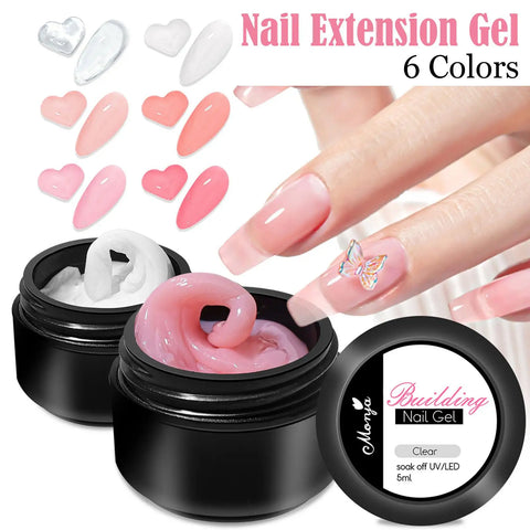 5ML Solid Builder Gel For Nails Hard Gel Extension Builder Nail Gel,Non-Sticky 3D Sculpture Diy Nail Poly Art Gel New