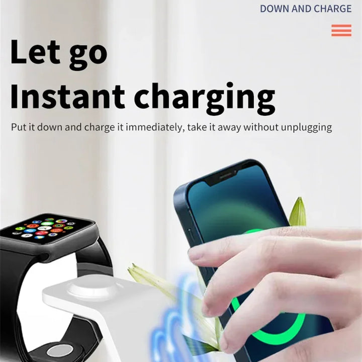 VIKEFON 30W Wireless Charger for iPhone – Type-C, Stand & Cable