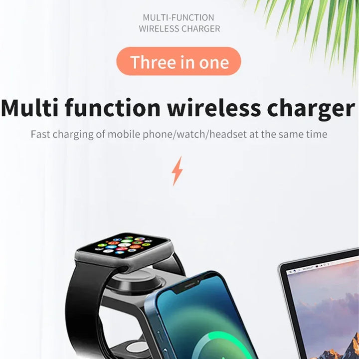 VIKEFON 30W Wireless Charger for iPhone – Type-C, Stand & Cable