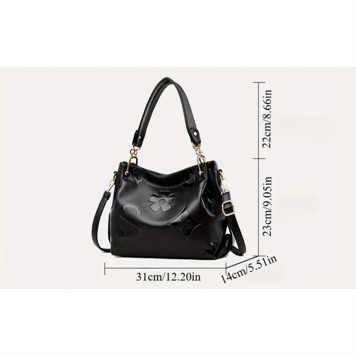 Women's Floral PU Shoulder Bag – Casual Style for All Seasons