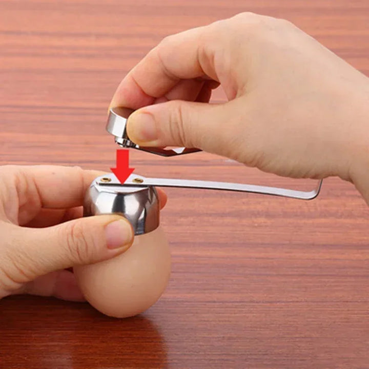 Stainless Steel Egg Top Cutter – Precision Egg Opener for Boiled or Raw Eggs | Kitchen Tool
